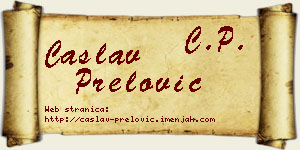 Časlav Prelović vizit kartica